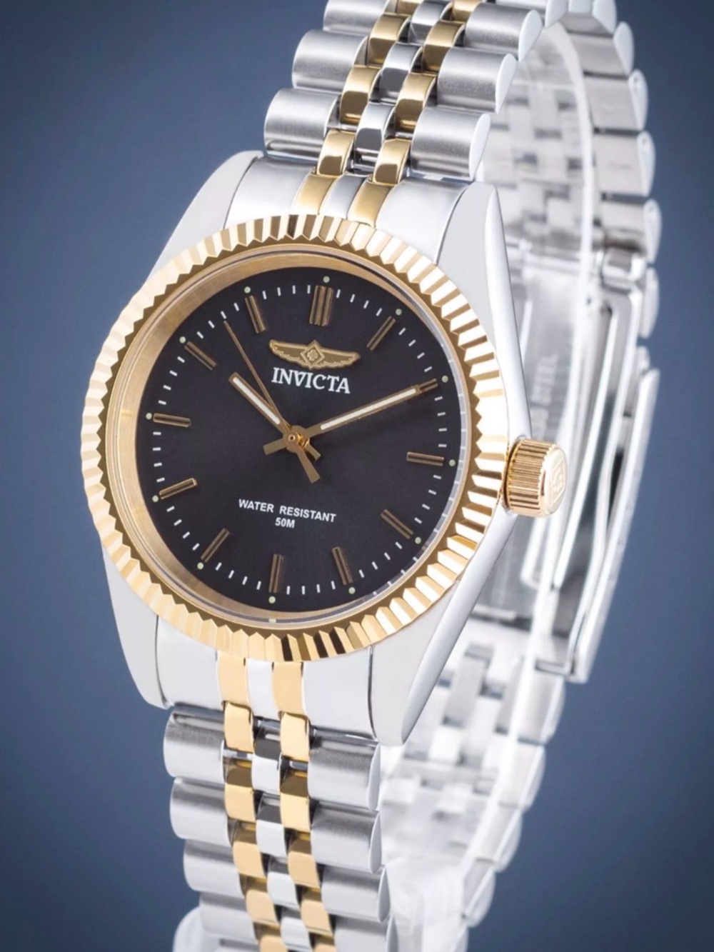 Invicta Specialty Women’s Steel-Gold Watch 36mm with Black Dial (29400)